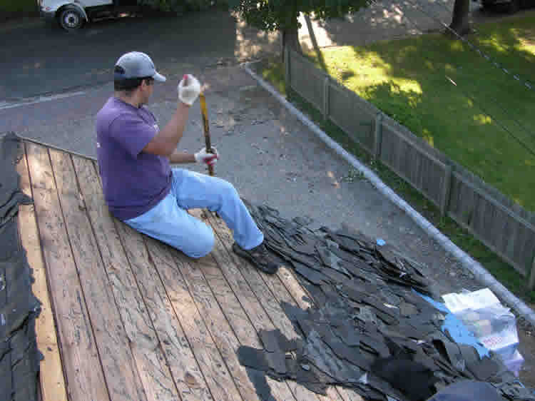 ripping off old roof